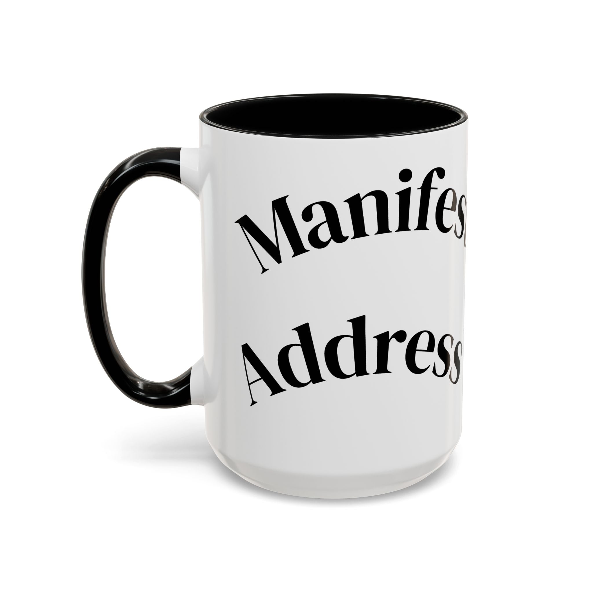 Accent Coffee Mug — 'Keys to Manifest' Black-Accent Inspirational Coffee Mug