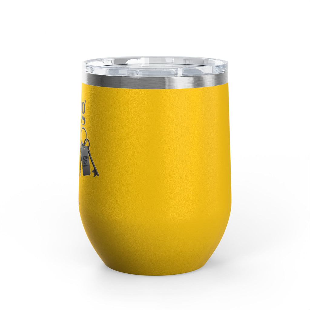 Wine Tumbler — "Closing Deals Daily" take a sip Insulated 12oz Travel Cup