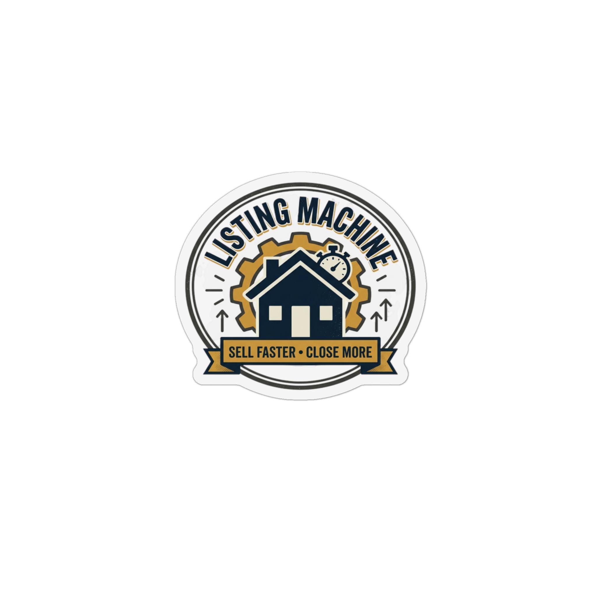 Listing Machine Branded Custom Shape Magnet — “Sell Faster • Close More” Real Estate Logo Magnet