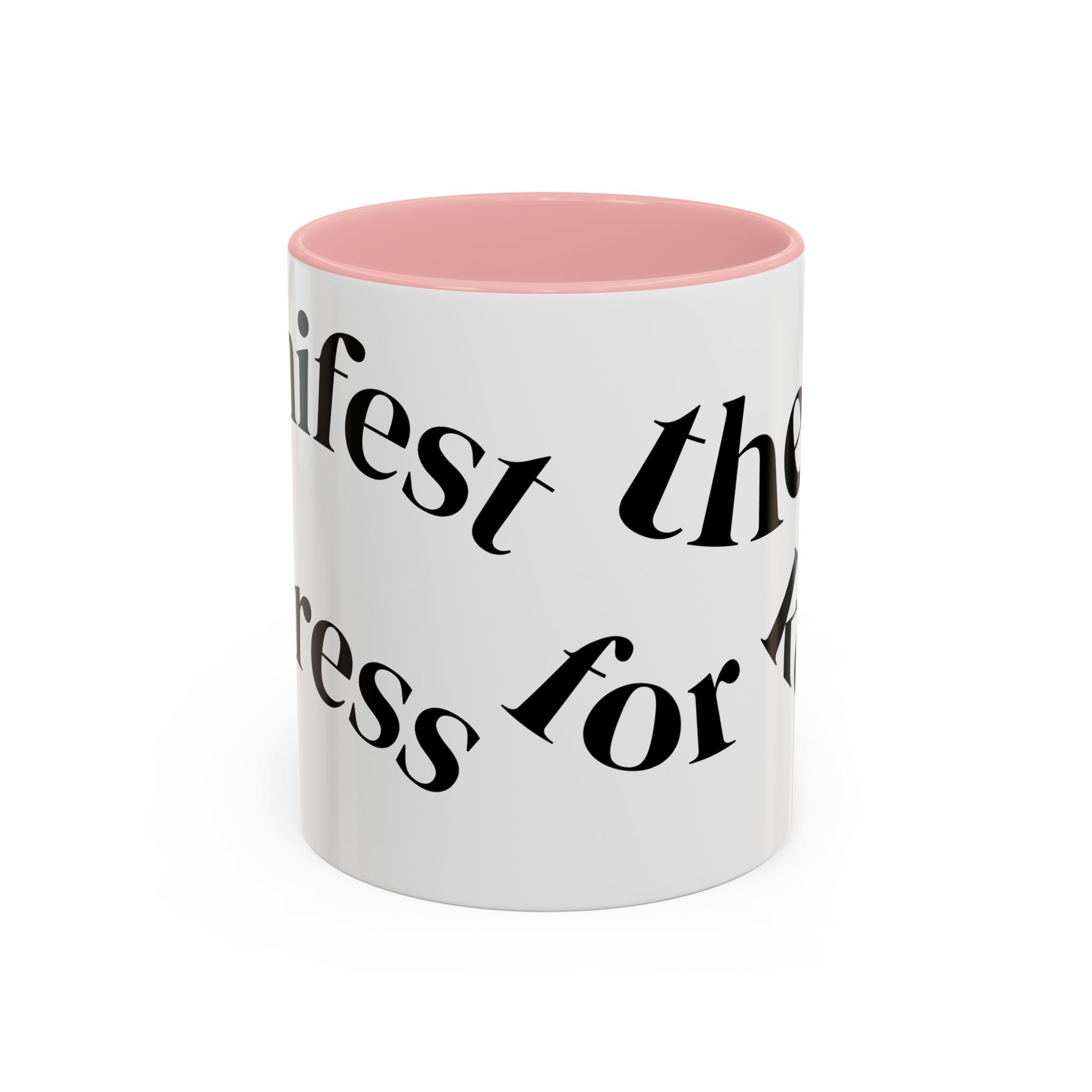Accent Coffee Mug — 'Keys to Manifest' Black-Accent Inspirational Coffee Mug