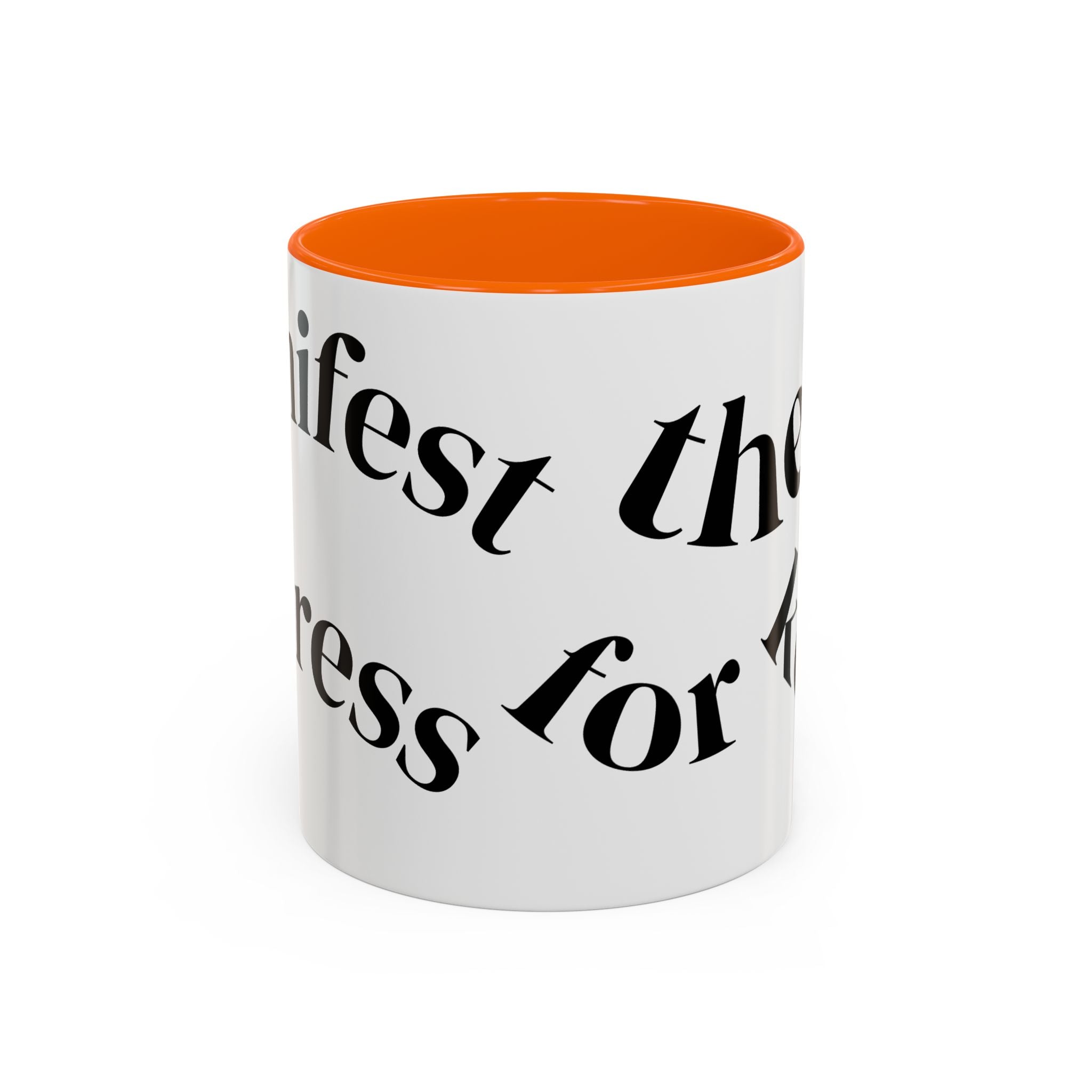 Accent Coffee Mug — 'Keys to Manifest' Black-Accent Inspirational Coffee Mug
