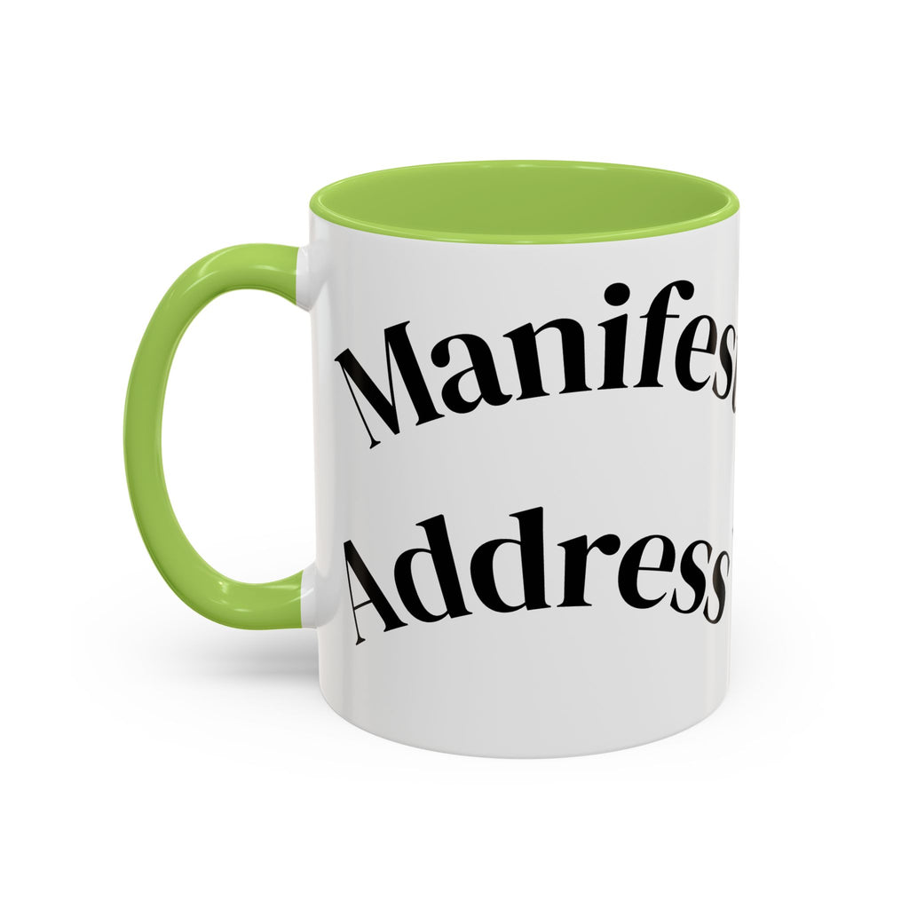 Accent Coffee Mug — 'Keys to Manifest' Black-Accent Inspirational Coffee Mug