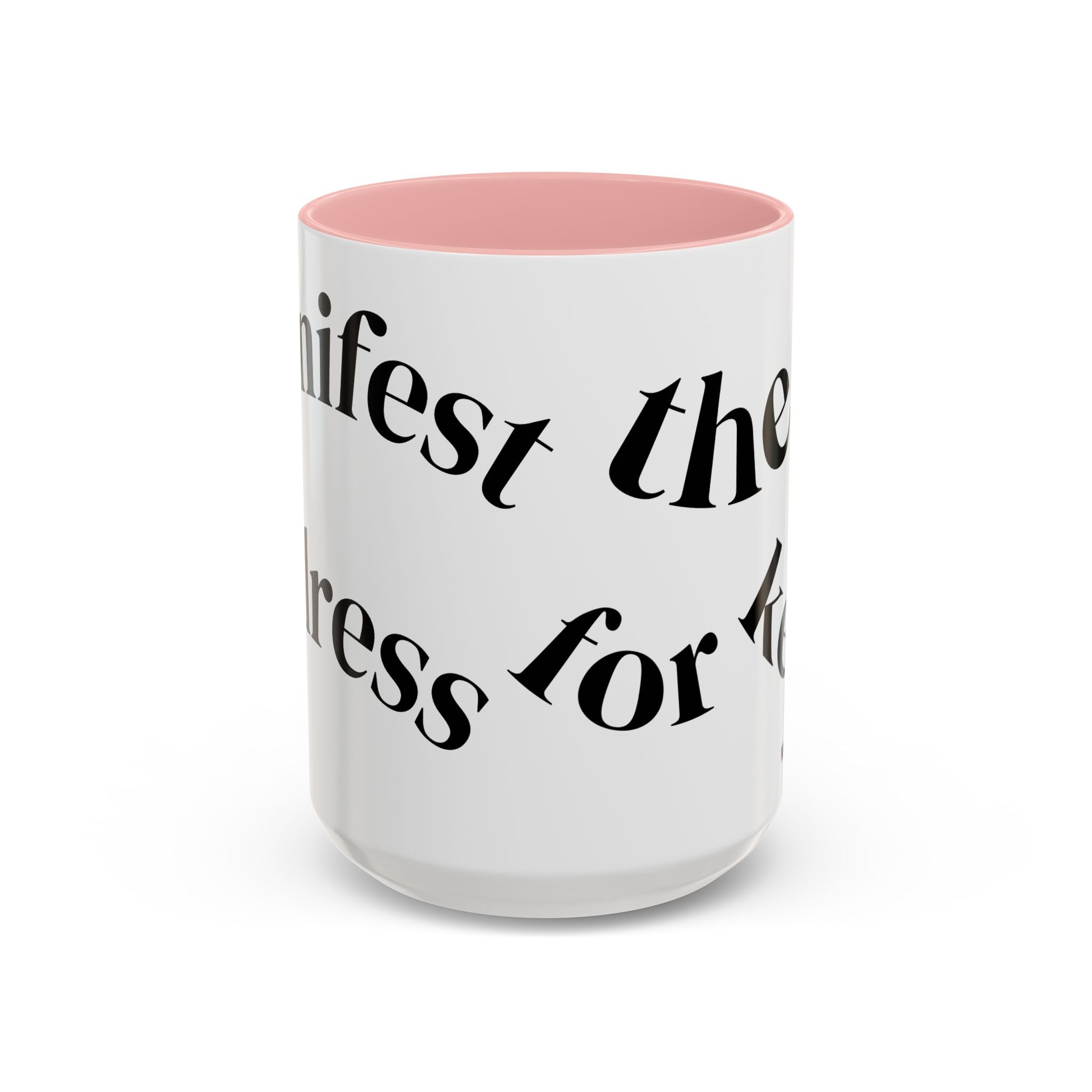 Accent Coffee Mug — 'Keys to Manifest' Black-Accent Inspirational Coffee Mug