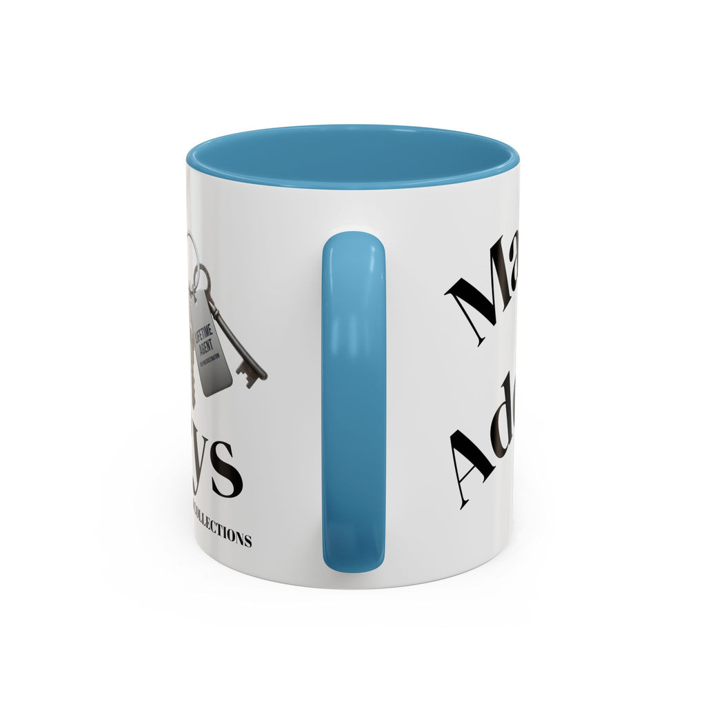 Accent Coffee Mug — 'Keys to Manifest' Black-Accent Inspirational Coffee Mug