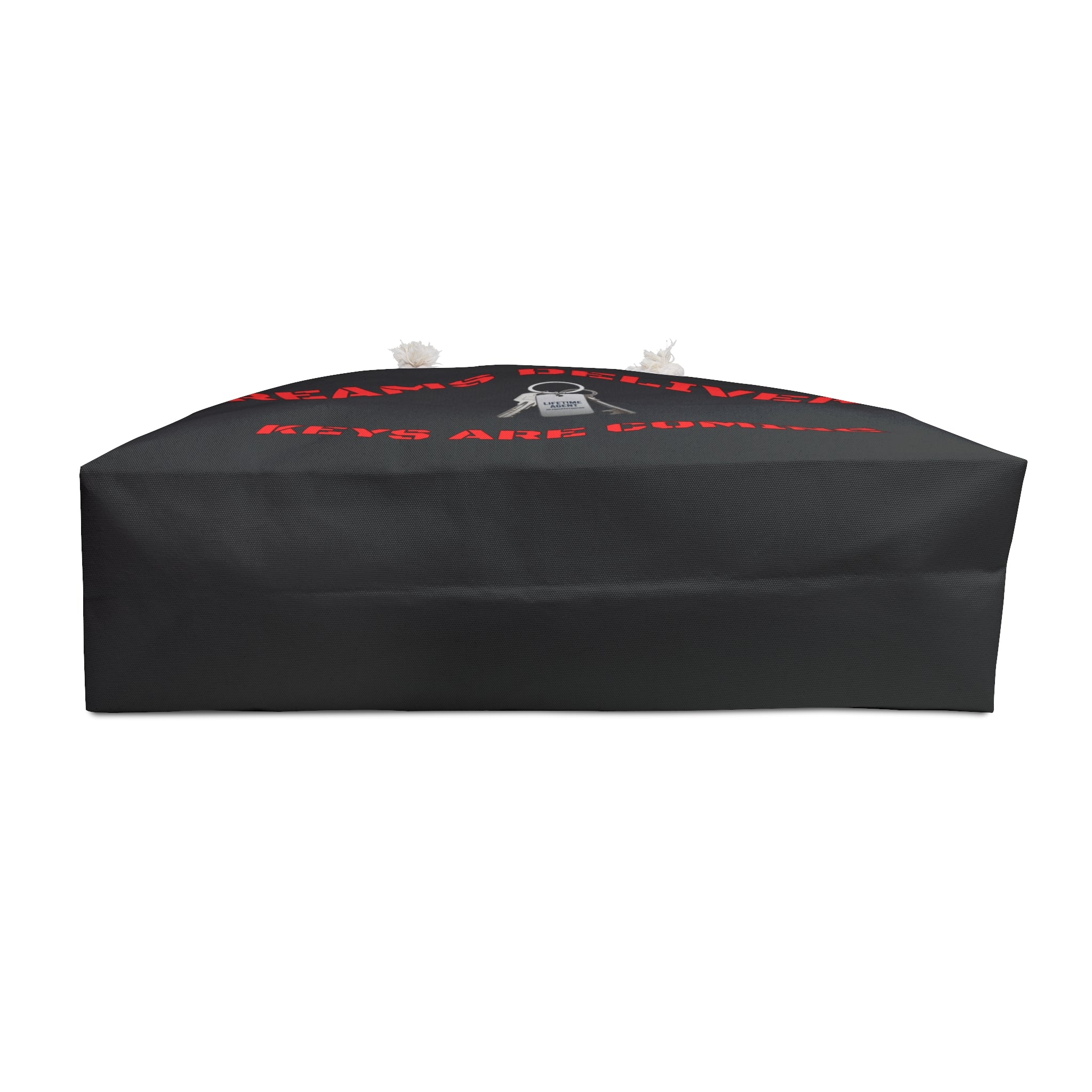 "Dreams Delivered" Black/Red Key Travel Tote