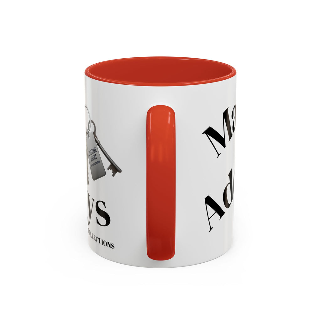 Accent Coffee Mug — 'Keys to Manifest' Black-Accent Inspirational Coffee Mug