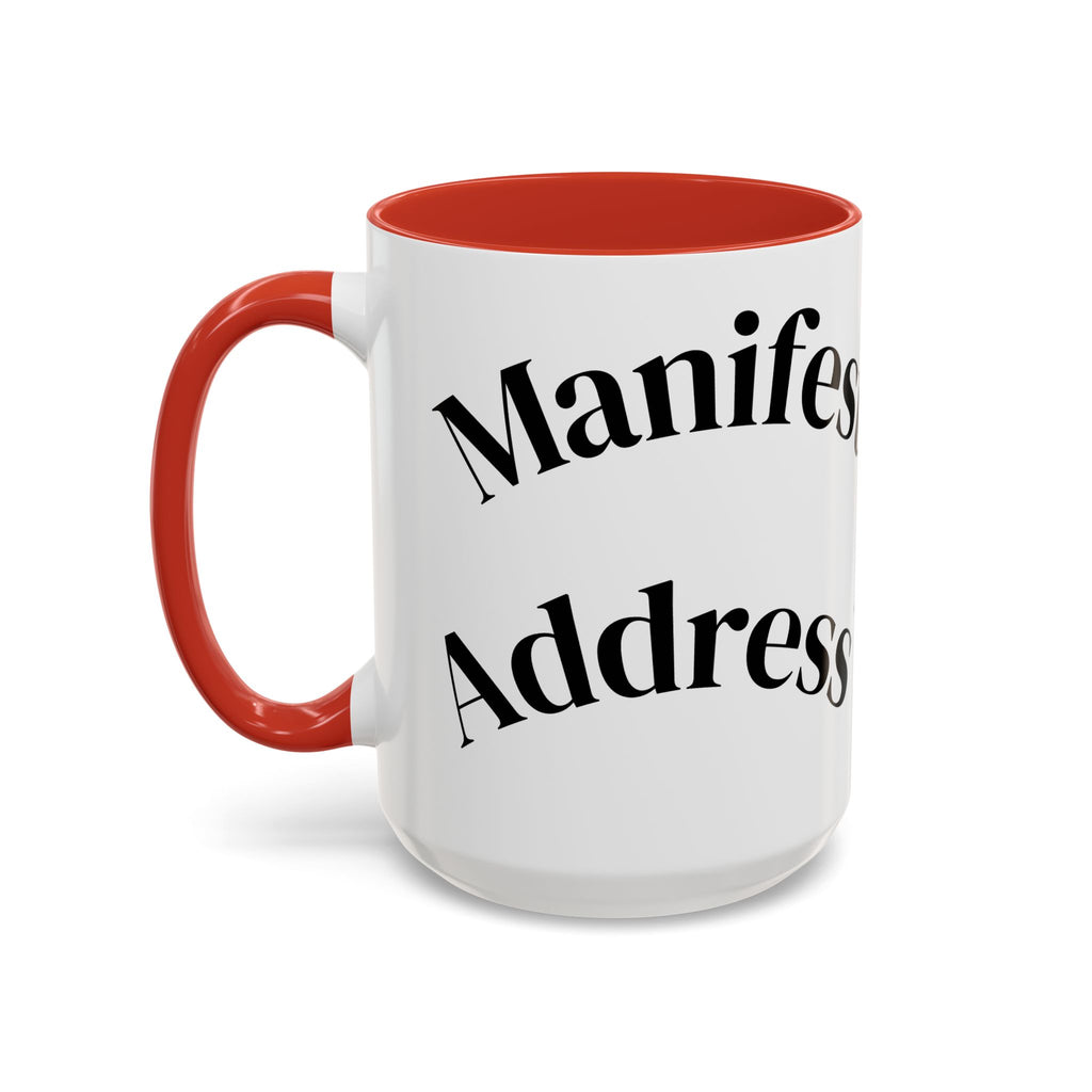 Accent Coffee Mug — 'Keys to Manifest' Black-Accent Inspirational Coffee Mug