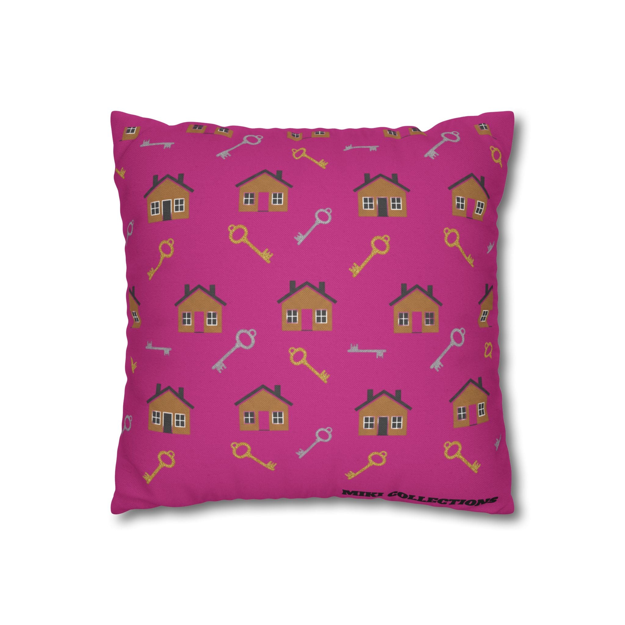 Decorative Pillowcase — “Homeowners Sweet Dream” Accent Pillow (Pink)