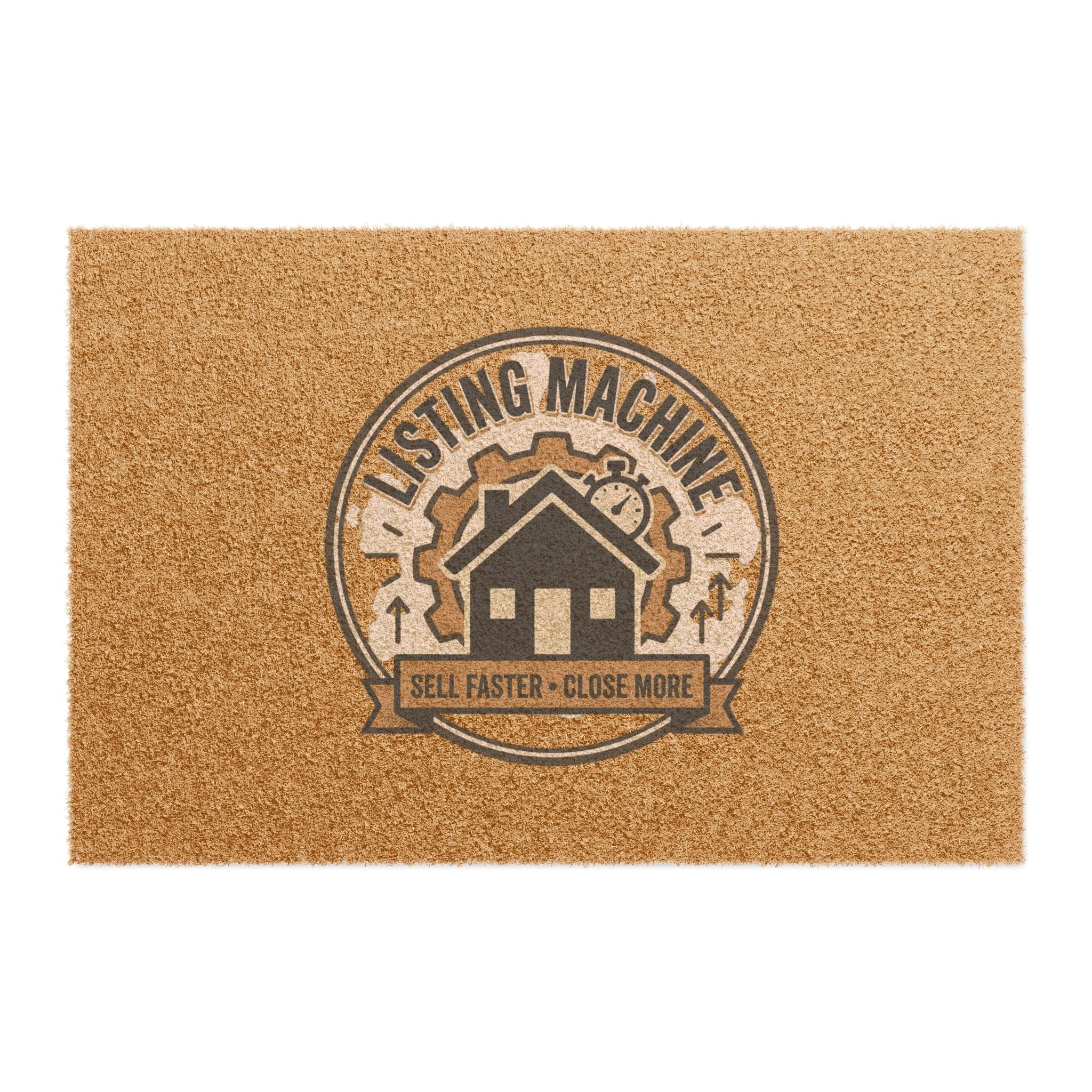 Listing Machine Doormat — “Sell Faster • Close More” Real Estate Welcome Mat