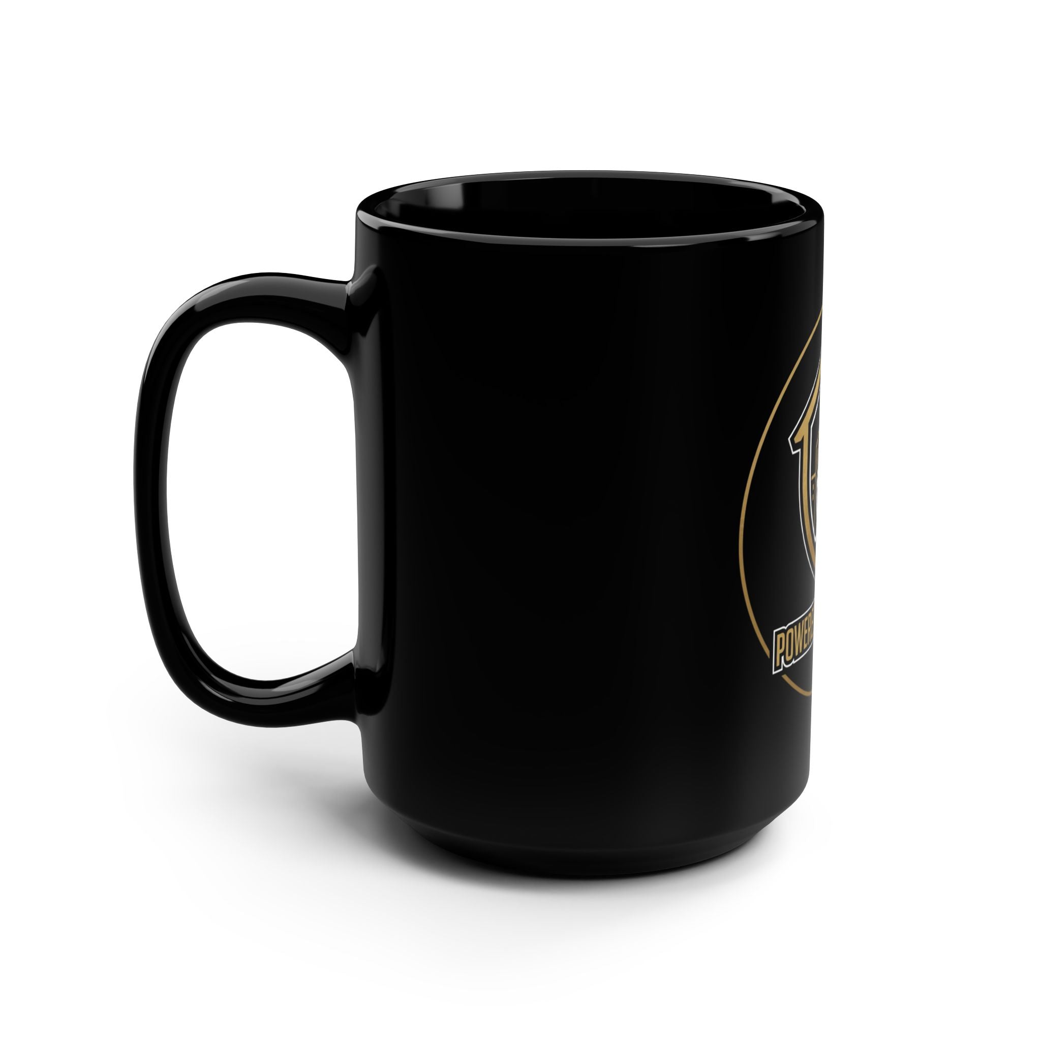 Real Estate Agent Coffee Mug — "Powered by Closings" 15oz Black Ceramic