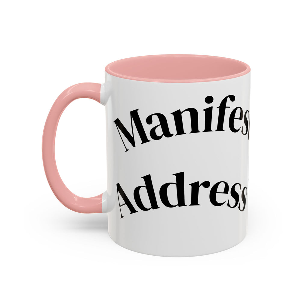 Accent Coffee Mug — 'Keys to Manifest' Black-Accent Inspirational Coffee Mug