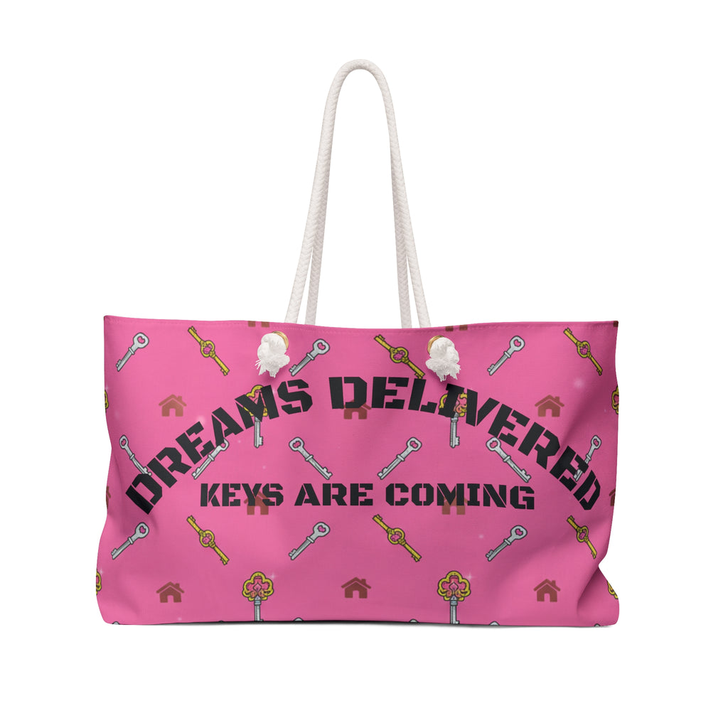 Copy of "Dreams Delivered" Key Print Travel Tote