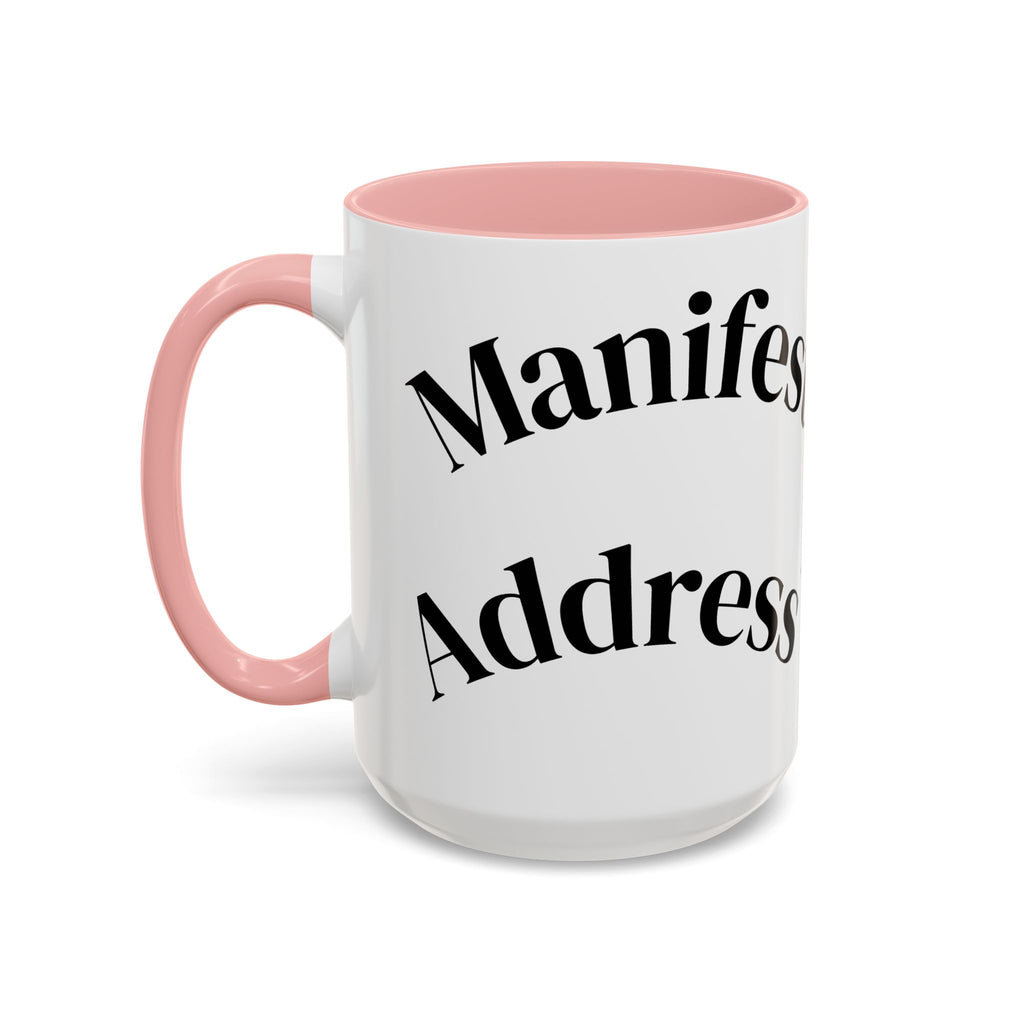 Accent Coffee Mug — 'Keys to Manifest' Black-Accent Inspirational Coffee Mug