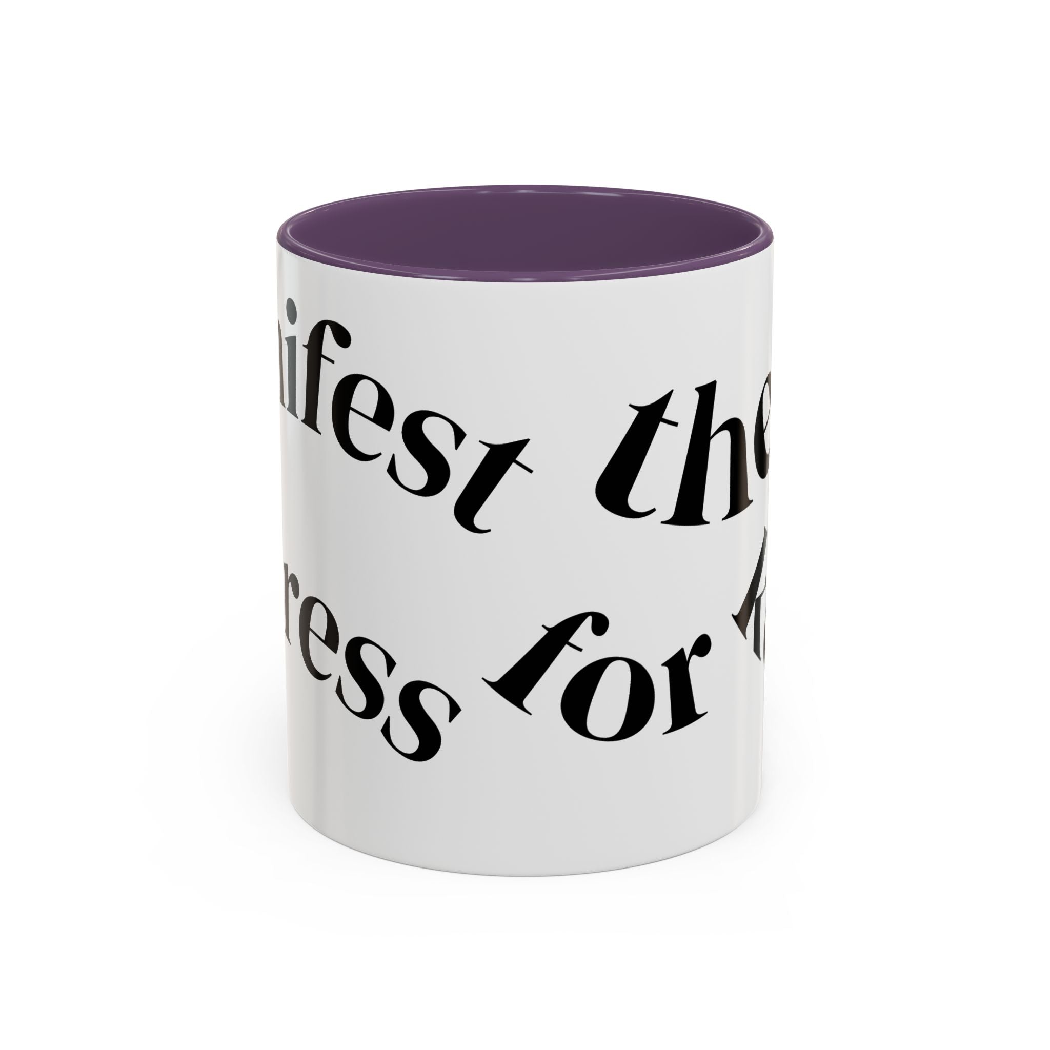 Accent Coffee Mug — 'Keys to Manifest' Black-Accent Inspirational Coffee Mug