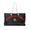 "Dreams Delivered" Black/Red Key Travel Tote