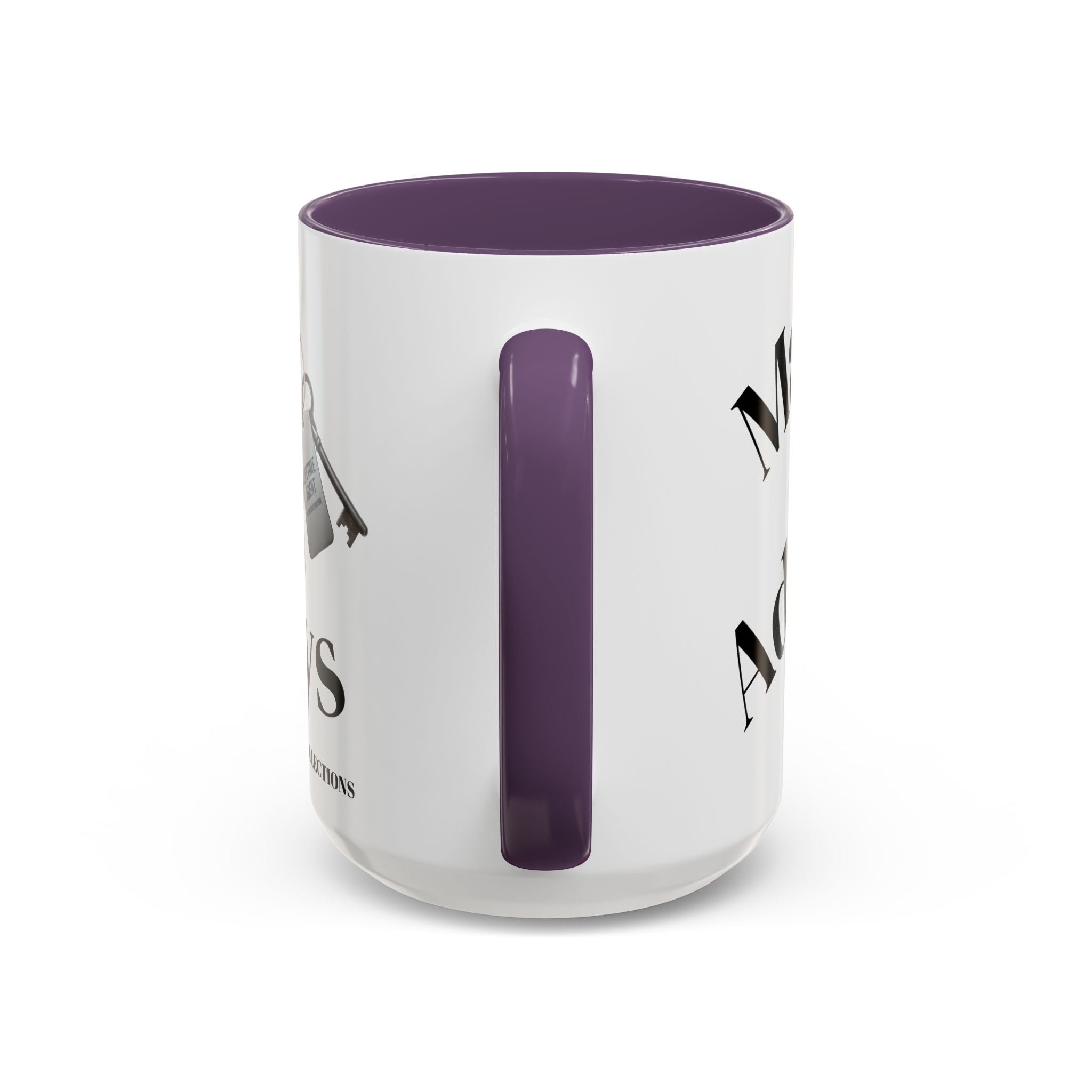 Accent Coffee Mug — 'Keys to Manifest' Black-Accent Inspirational Coffee Mug