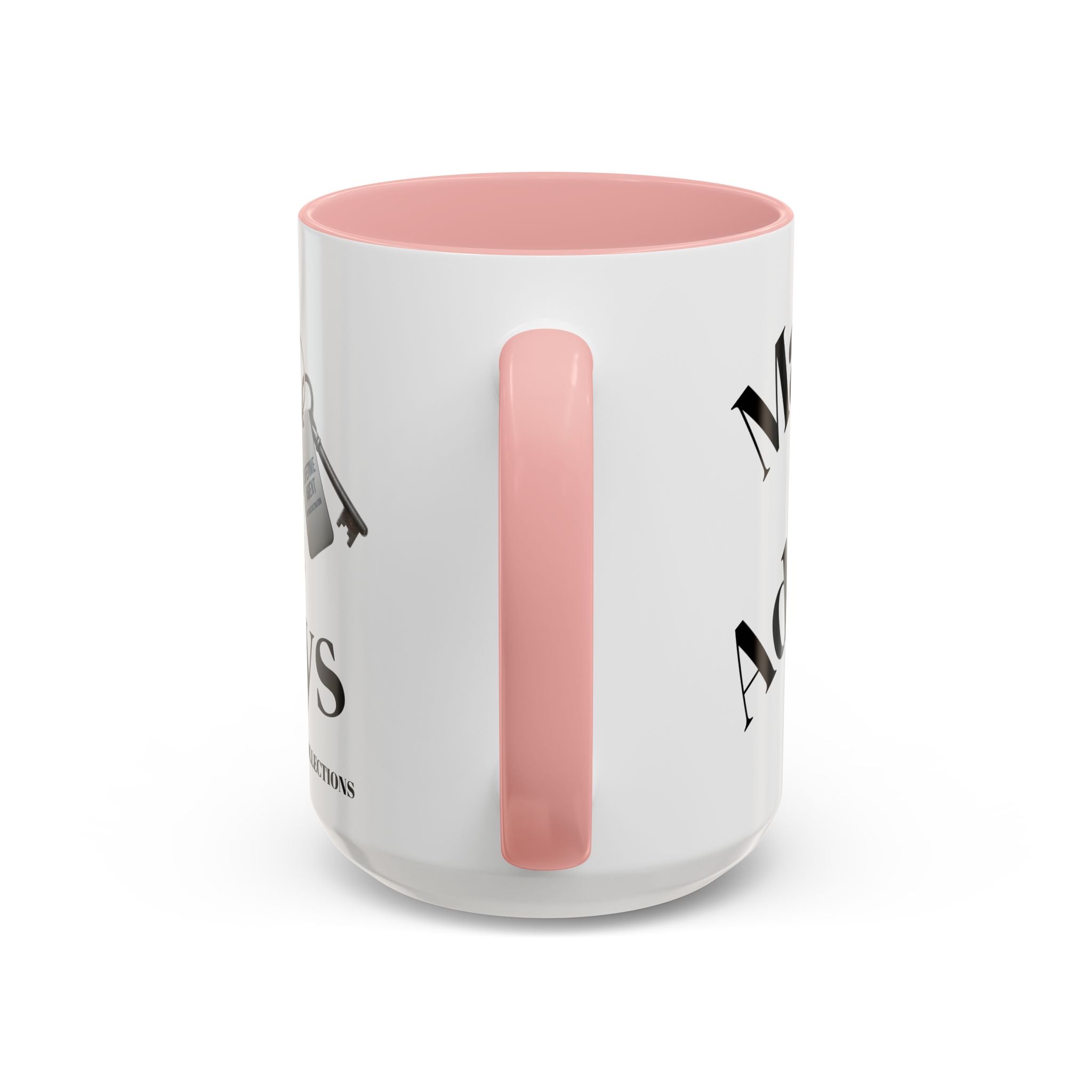 Accent Coffee Mug — 'Keys to Manifest' Black-Accent Inspirational Coffee Mug