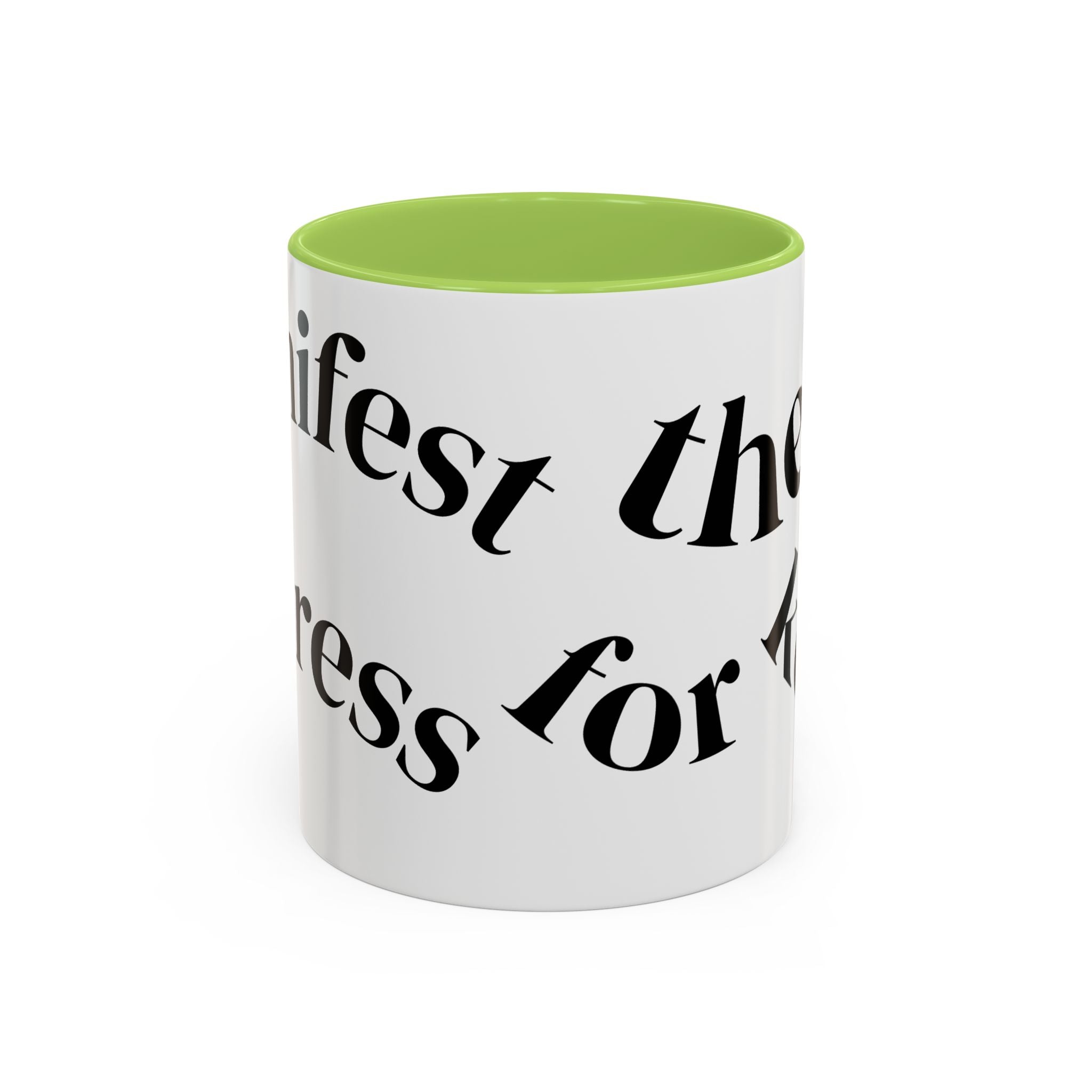 Accent Coffee Mug — 'Keys to Manifest' Black-Accent Inspirational Coffee Mug