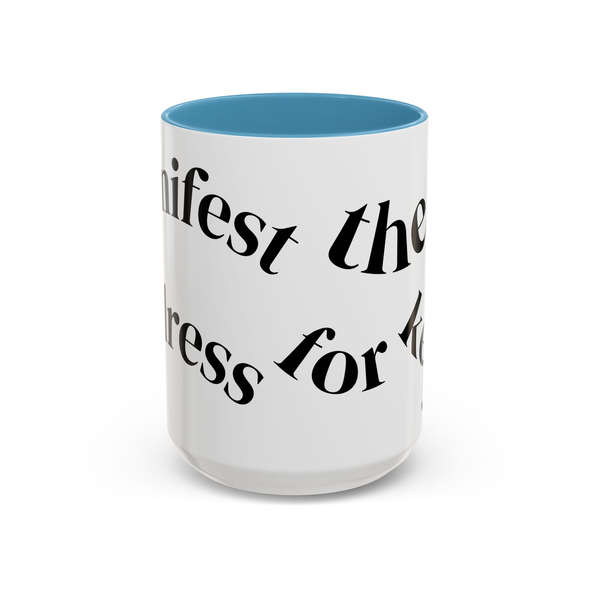Accent Coffee Mug — 'Keys to Manifest' Black-Accent Inspirational Coffee Mug