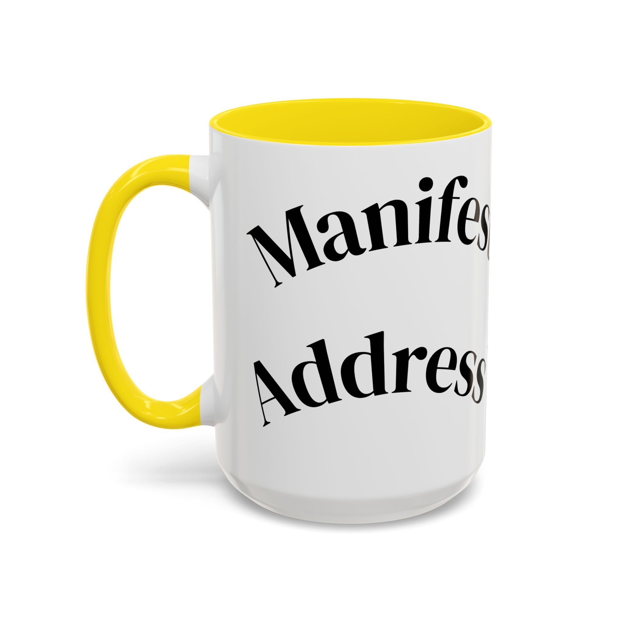 Accent Coffee Mug — 'Keys to Manifest' Black-Accent Inspirational Coffee Mug