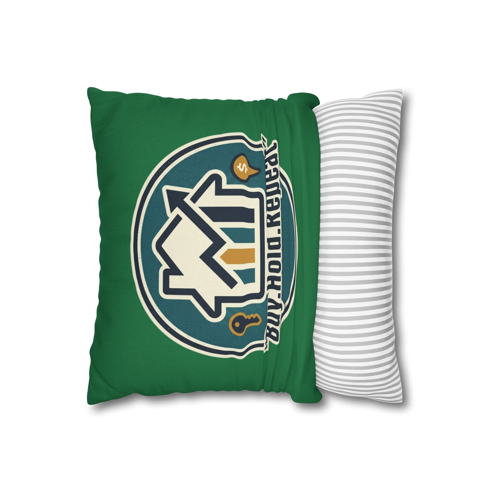 Buy. Hold. Repeat. Real Estate Pillowcase – Decorative Spun Polyester Cushion Cover