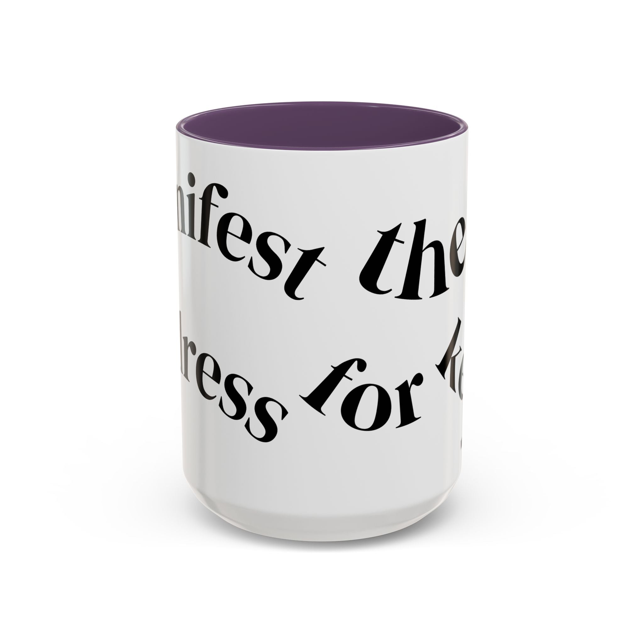 Accent Coffee Mug — 'Keys to Manifest' Black-Accent Inspirational Coffee Mug