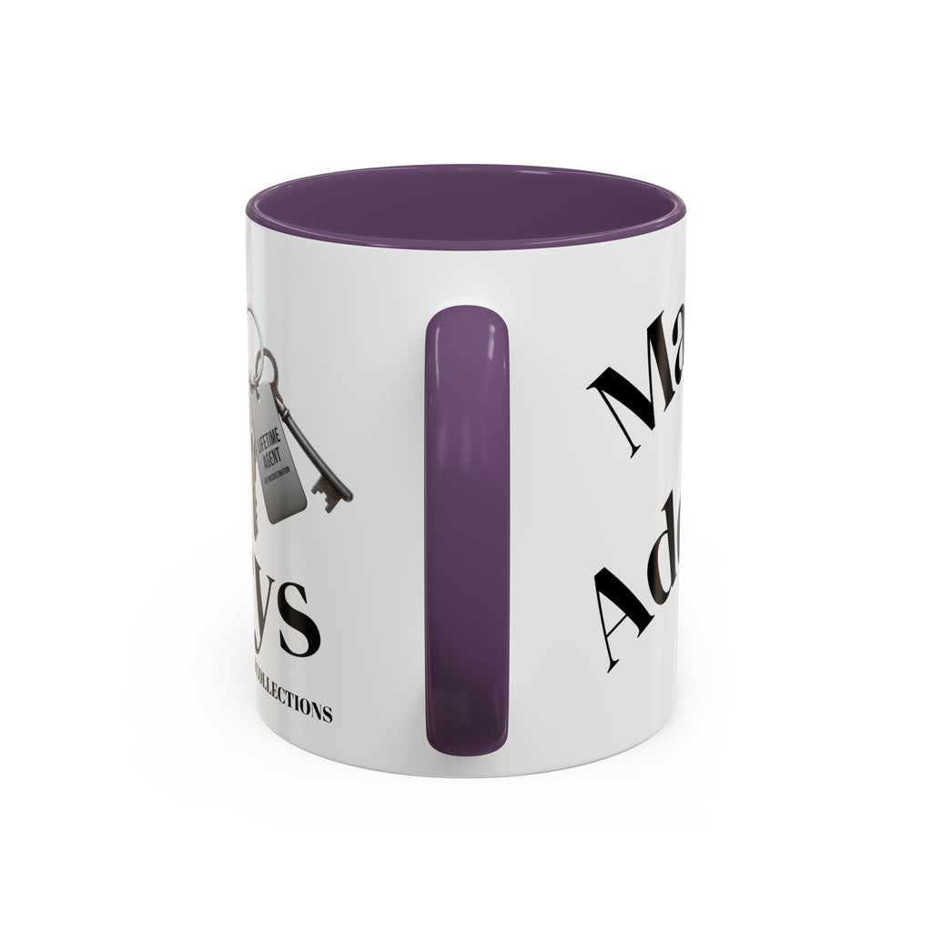 Accent Coffee Mug — 'Keys to Manifest' Black-Accent Inspirational Coffee Mug