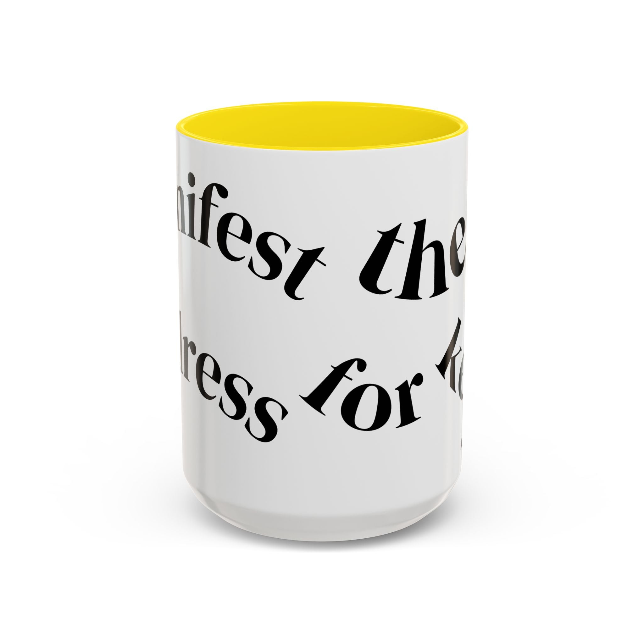 Accent Coffee Mug — 'Keys to Manifest' Black-Accent Inspirational Coffee Mug