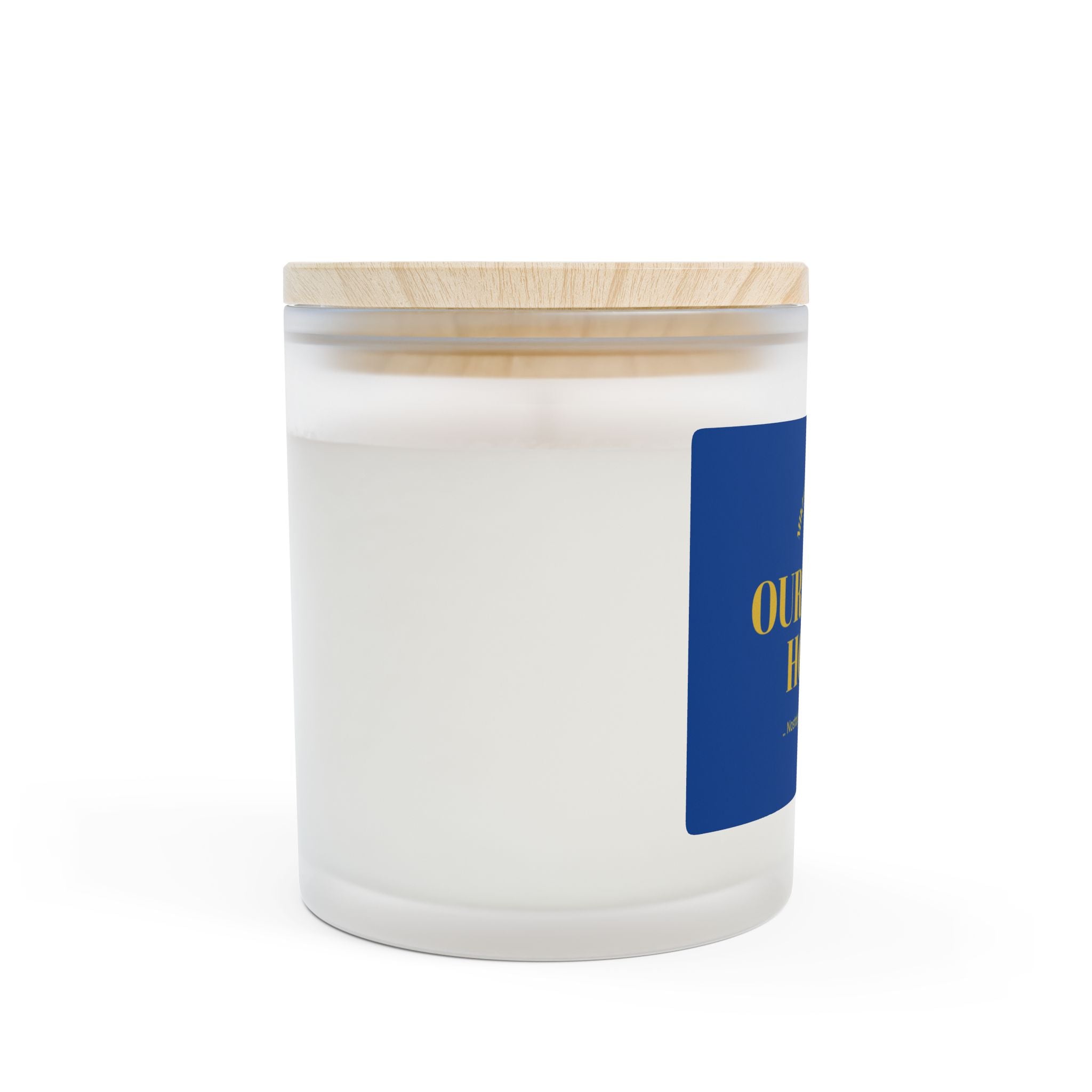 "Our First Home" Frosted Glass Candle, 11oz