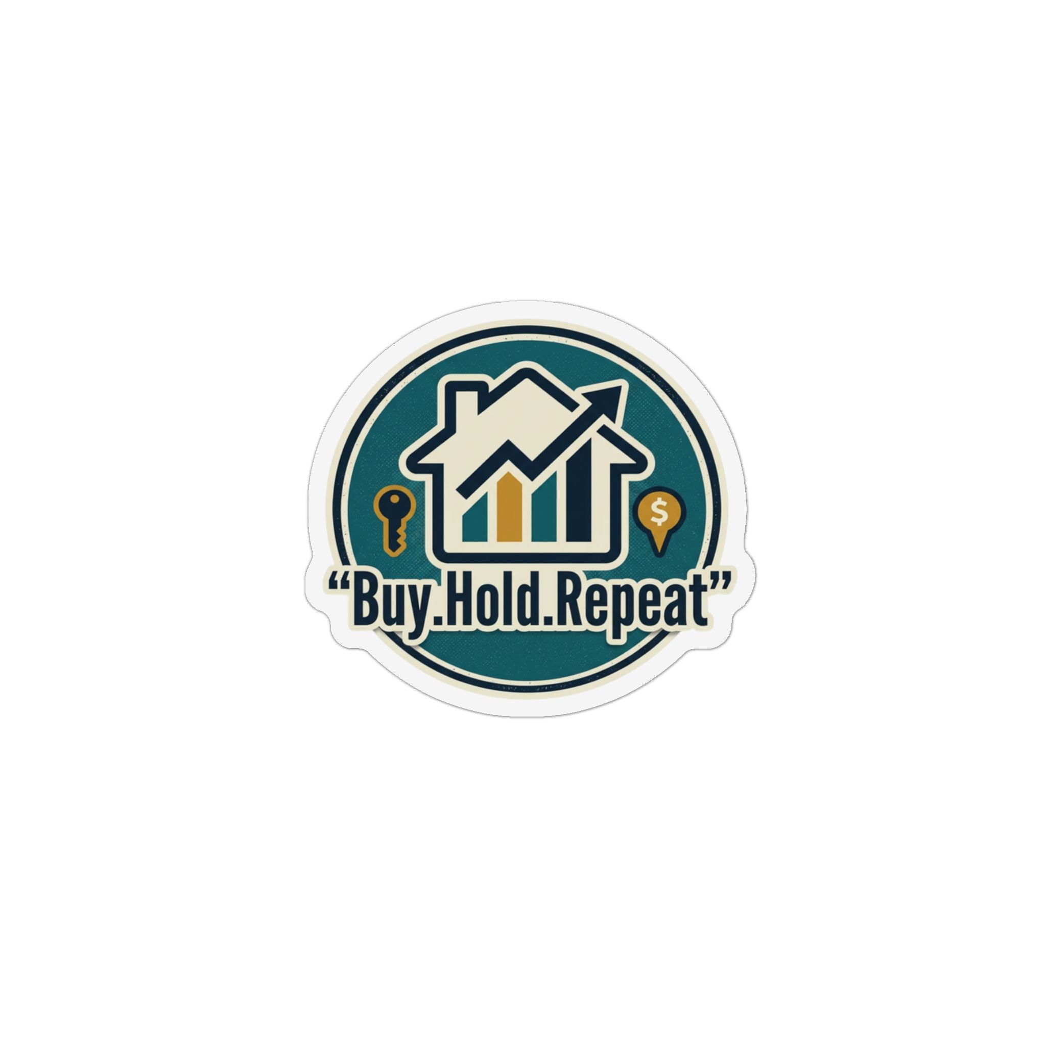 Buy. Hold. Repeat. Real Estate Magnet — Custom Shape Promotional Magnet