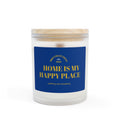 "Home Is My Happy Place" Frosted Glass Candle, 11oz