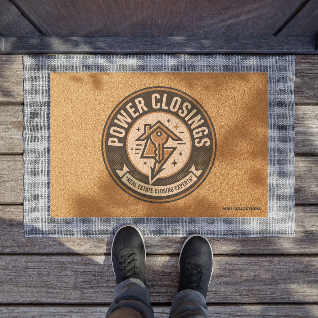 Power Closings Doormat — Real Estate Closing Agent Welcome Mat