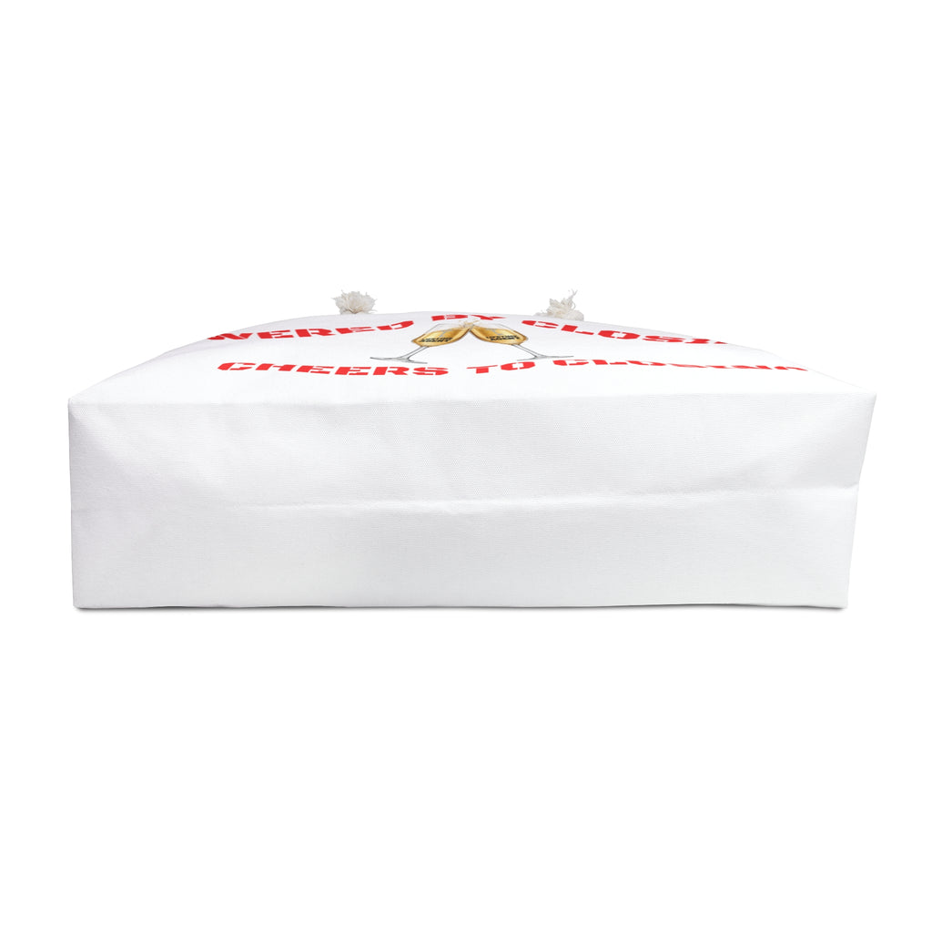 "Powered by Closings" Cheers Red/White Travel Tote
