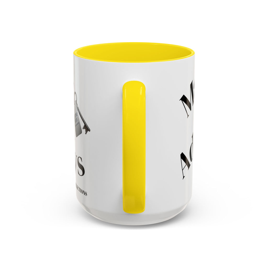 Accent Coffee Mug — 'Keys to Manifest' Black-Accent Inspirational Coffee Mug