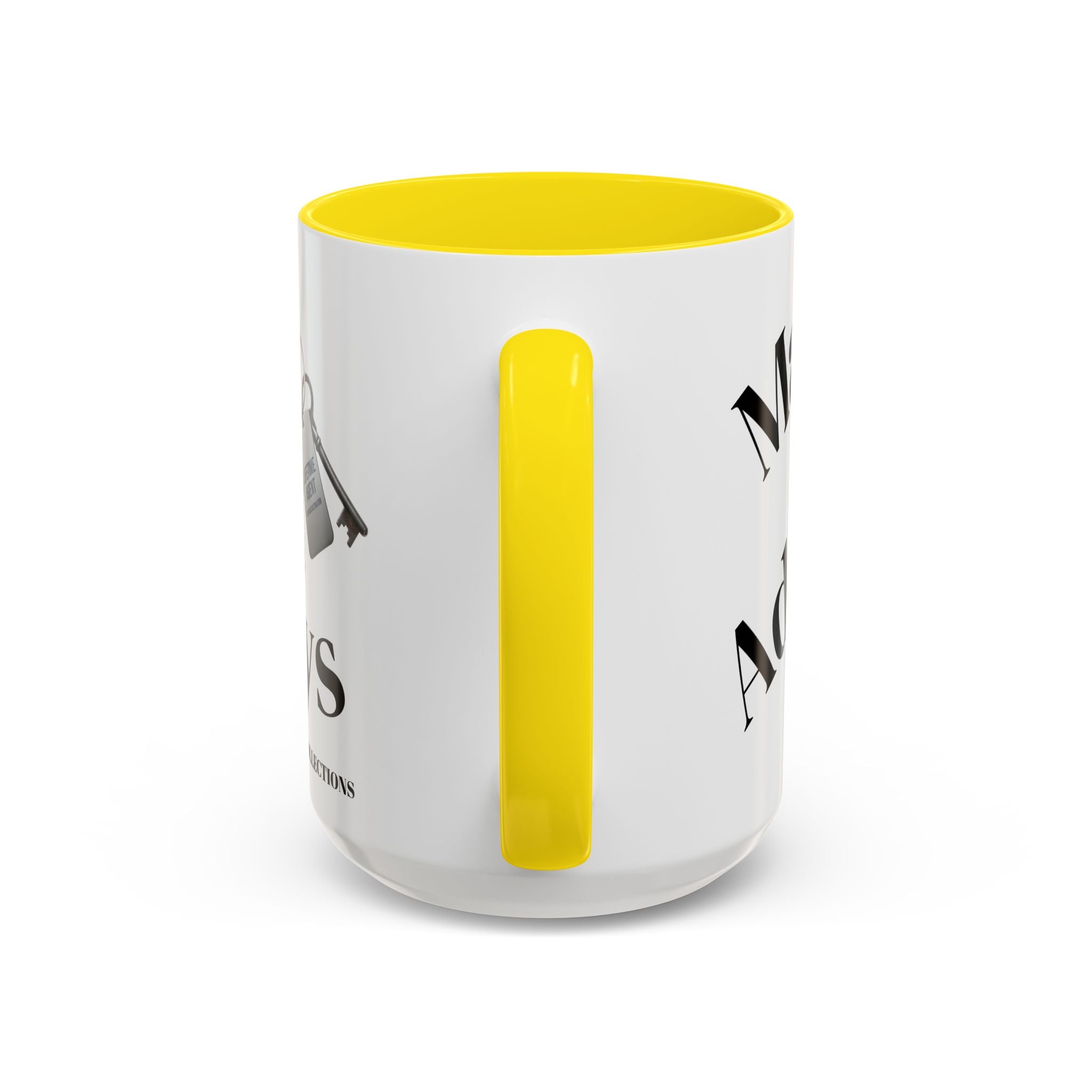 Accent Coffee Mug — 'Keys to Manifest' Black-Accent Inspirational Coffee Mug