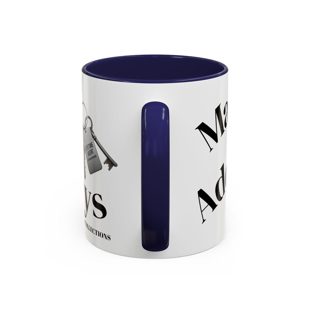 Accent Coffee Mug — 'Keys to Manifest' Black-Accent Inspirational Coffee Mug