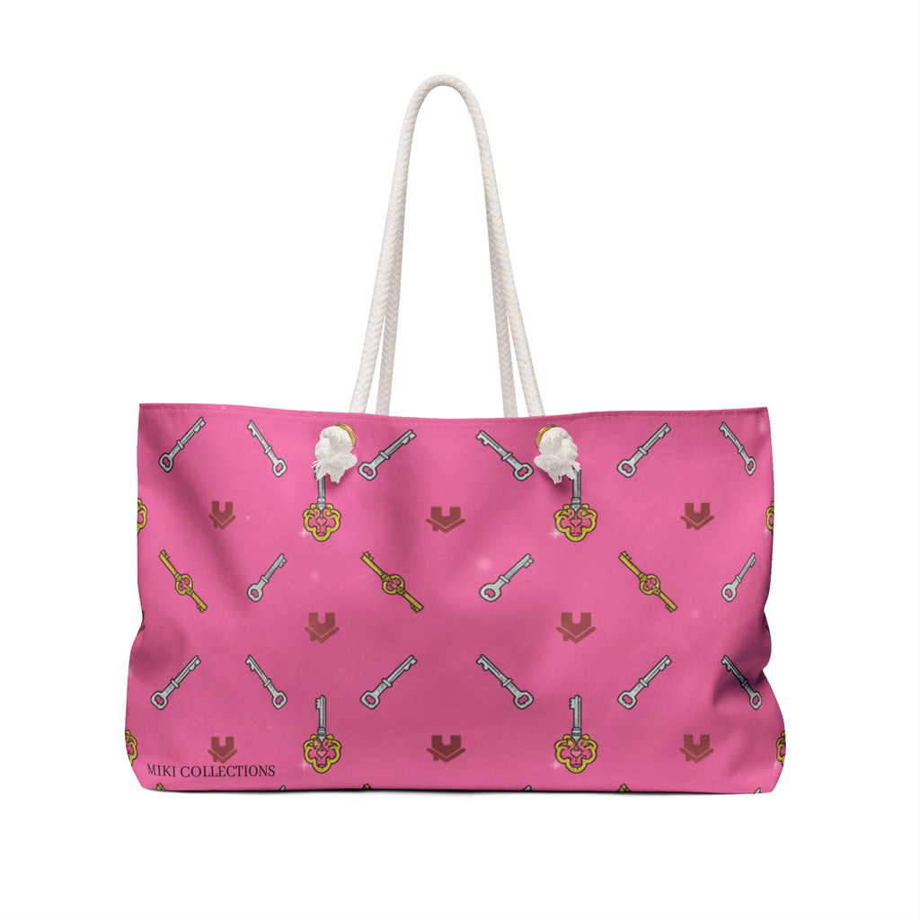 "Dreams Delivered" Key Print Travel Tote