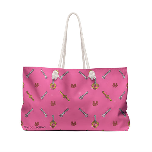 "Dreams Delivered" Key Print Travel Tote