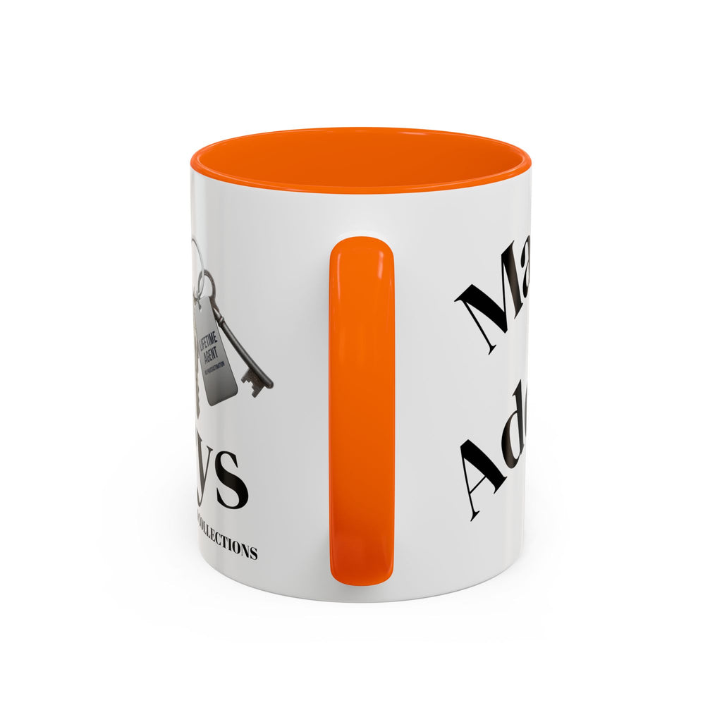 Accent Coffee Mug — 'Keys to Manifest' Black-Accent Inspirational Coffee Mug