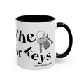 Accent Coffee Mug — 'Keys to Manifest' Black-Accent Inspirational Coffee Mug