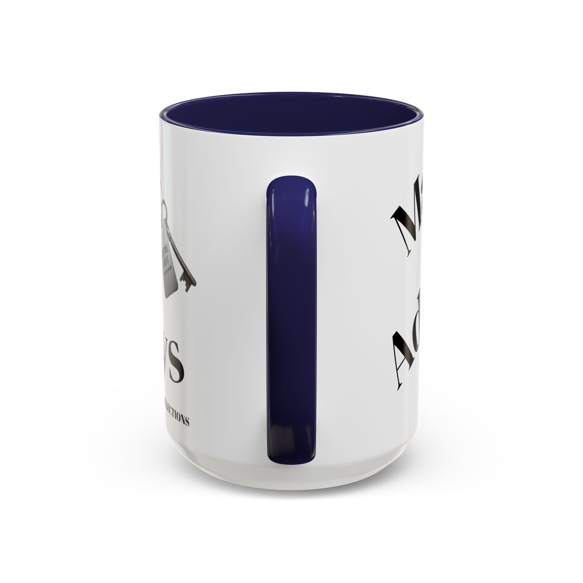 Accent Coffee Mug — 'Keys to Manifest' Black-Accent Inspirational Coffee Mug