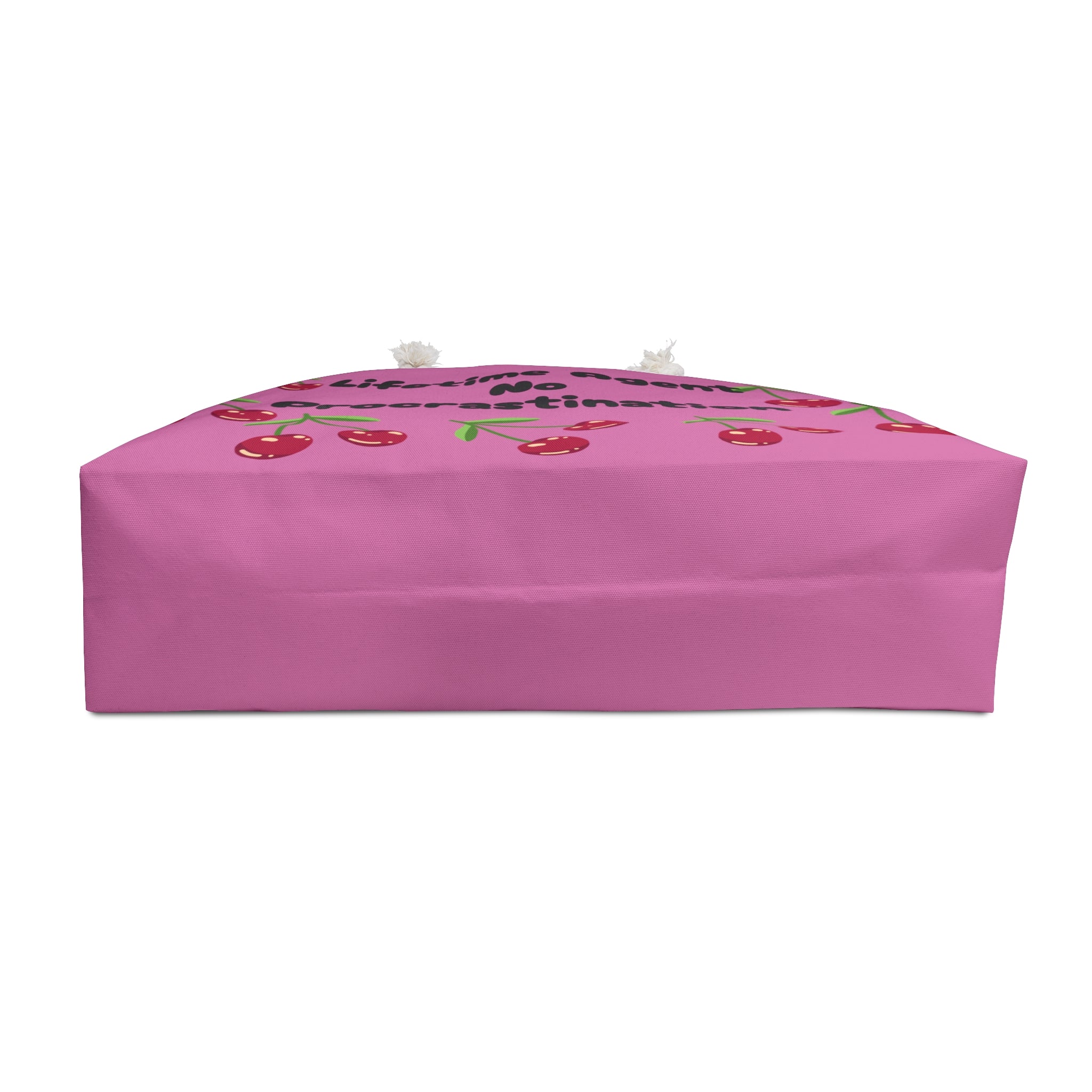Weekender Bag — "Lifetime Agent No Procrastination" Cherry Print Travel Tote