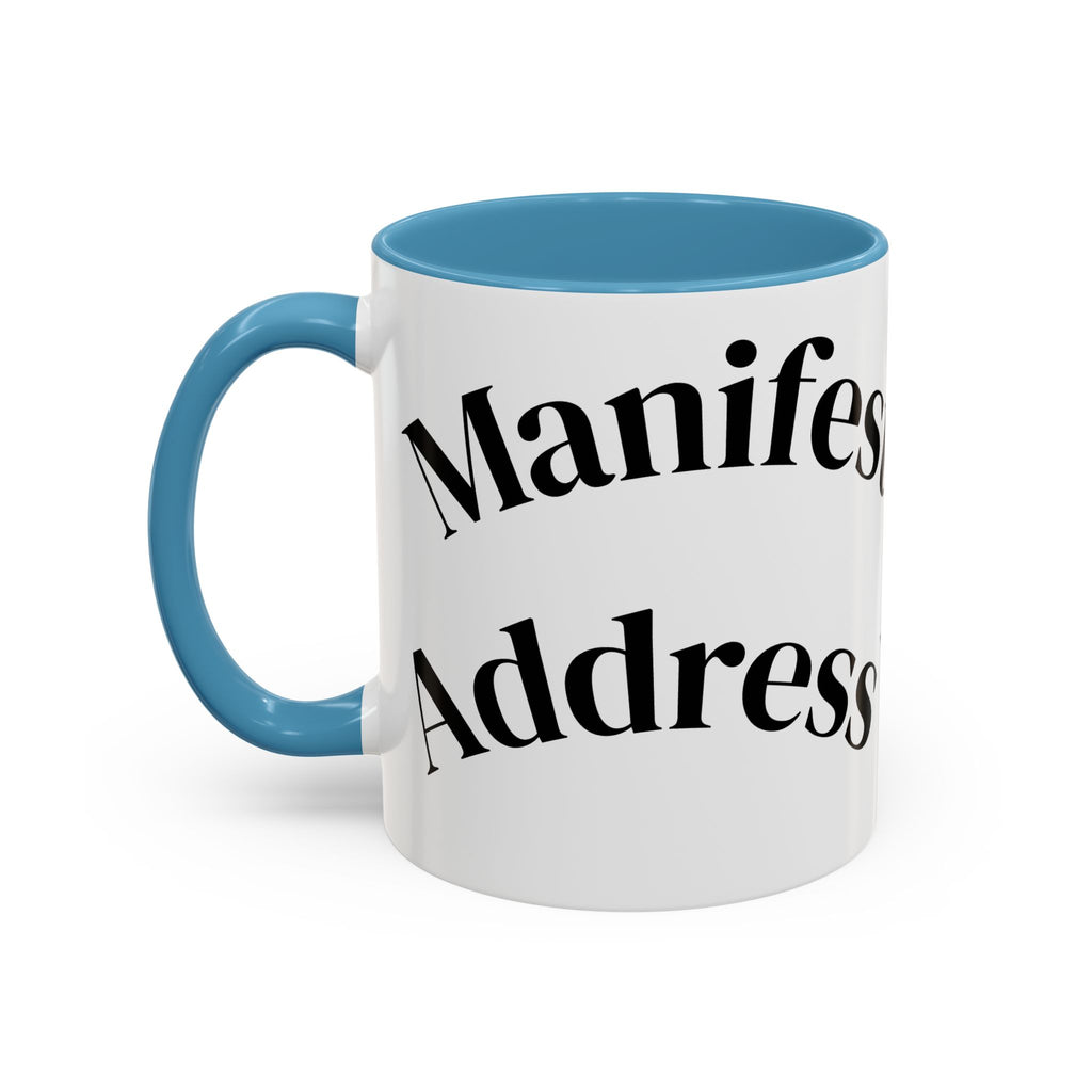 Accent Coffee Mug — 'Keys to Manifest' Black-Accent Inspirational Coffee Mug