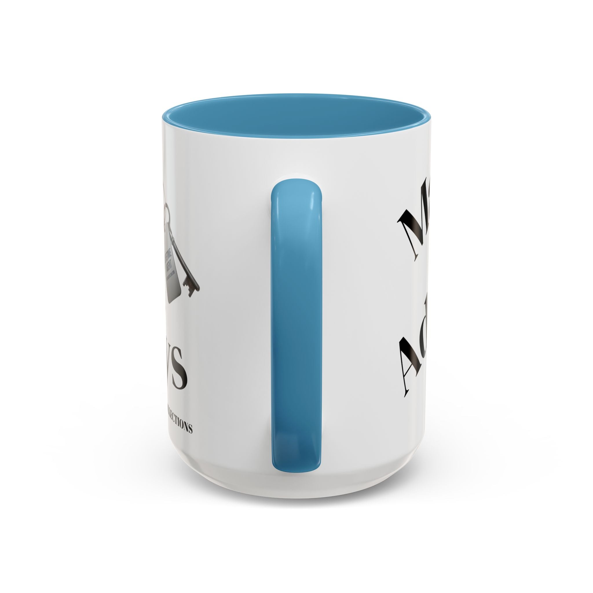 Accent Coffee Mug — 'Keys to Manifest' Black-Accent Inspirational Coffee Mug