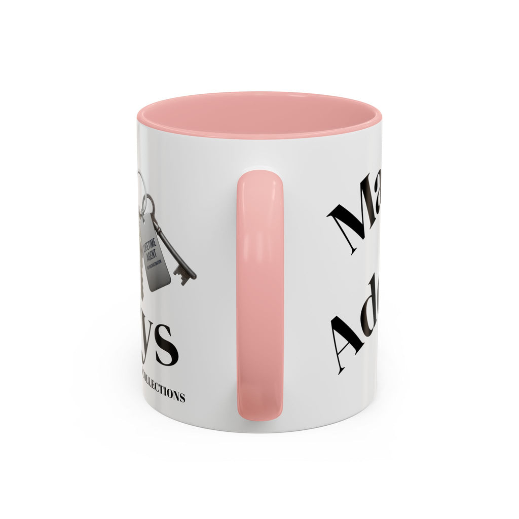 Accent Coffee Mug — 'Keys to Manifest' Black-Accent Inspirational Coffee Mug