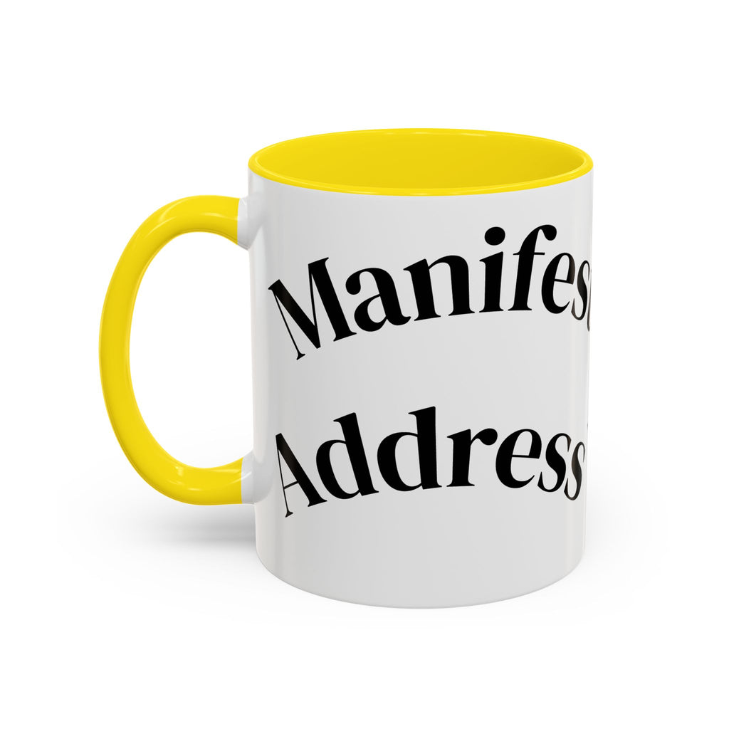 Accent Coffee Mug — 'Keys to Manifest' Black-Accent Inspirational Coffee Mug