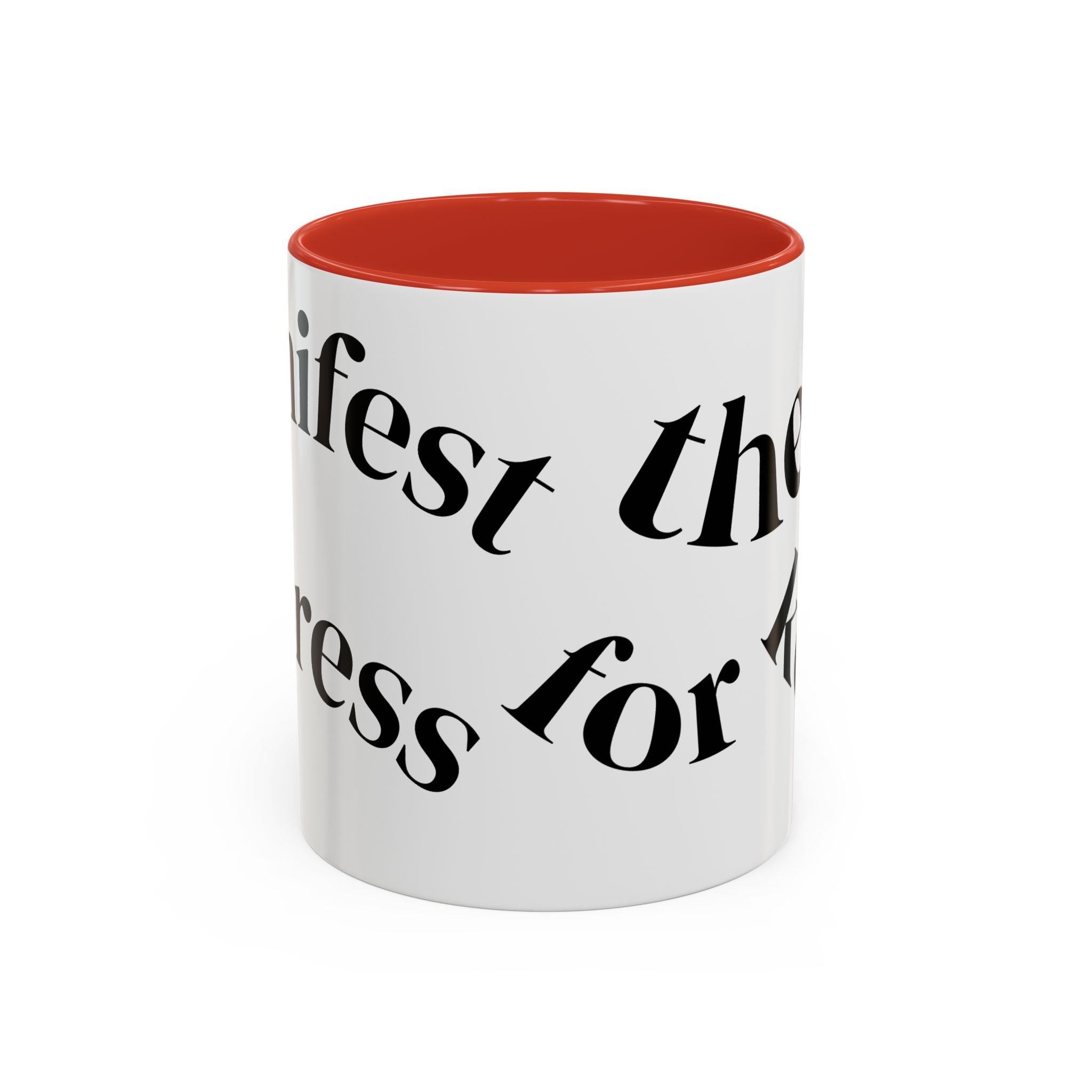 Accent Coffee Mug — 'Keys to Manifest' Black-Accent Inspirational Coffee Mug