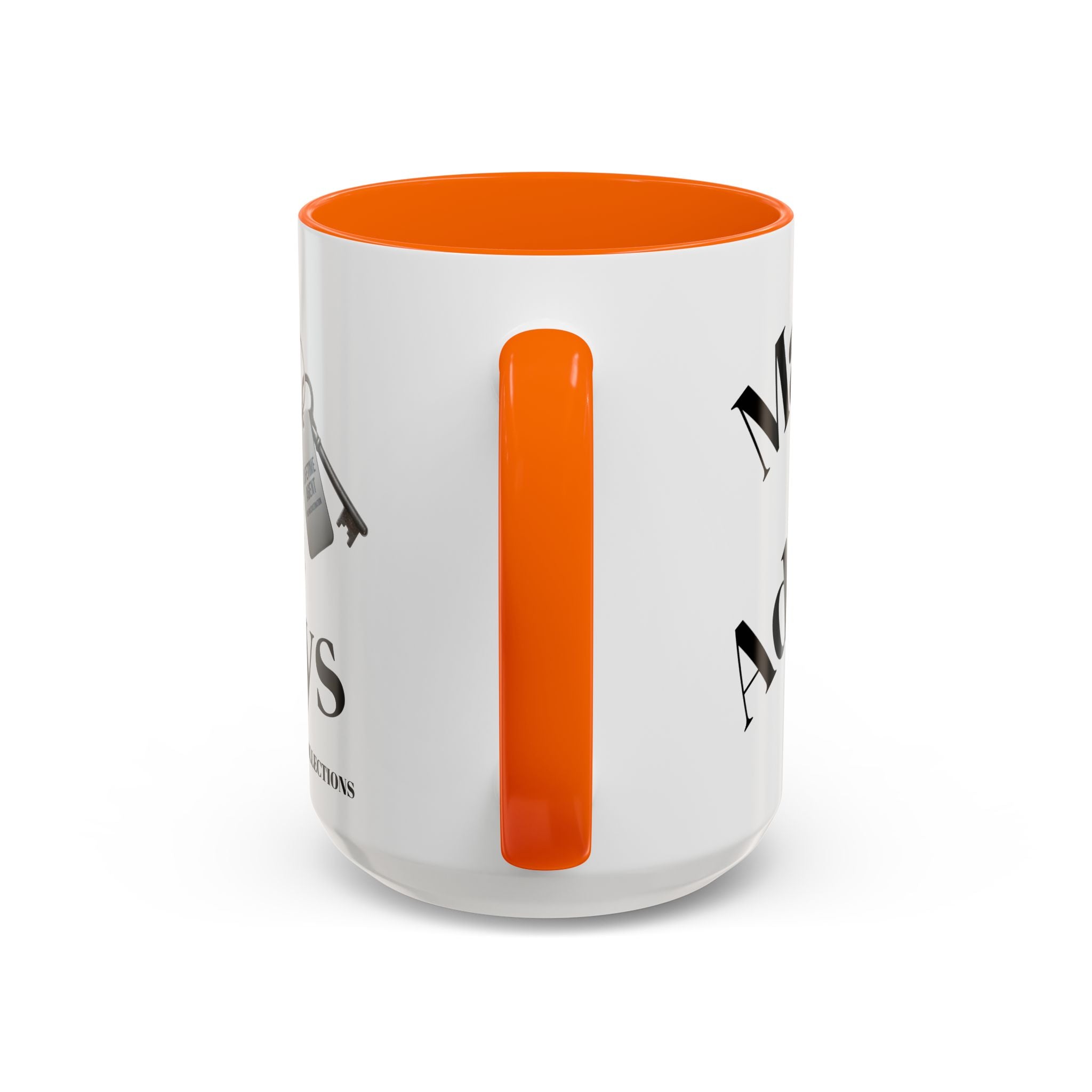 Accent Coffee Mug — 'Keys to Manifest' Black-Accent Inspirational Coffee Mug
