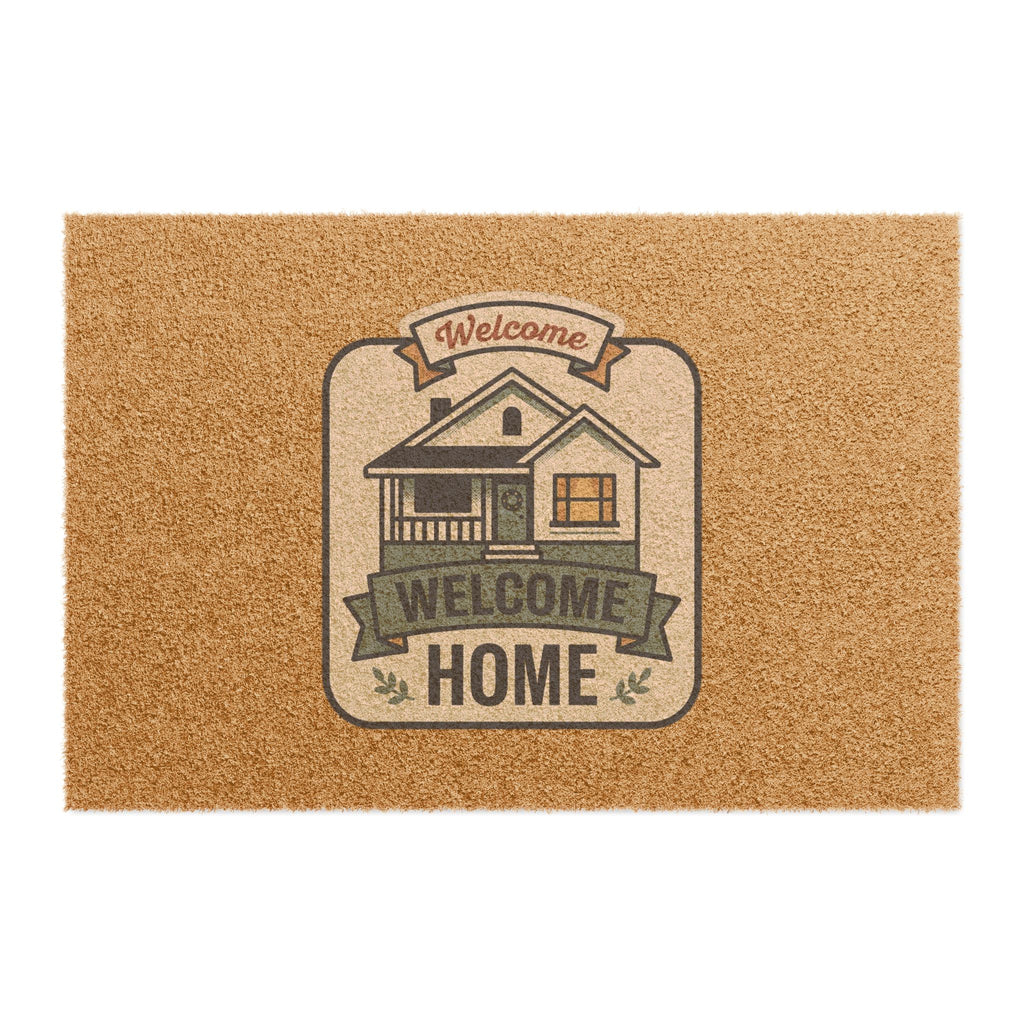 Welcome Home Doormat - Rustic House Entryway Coir Mat