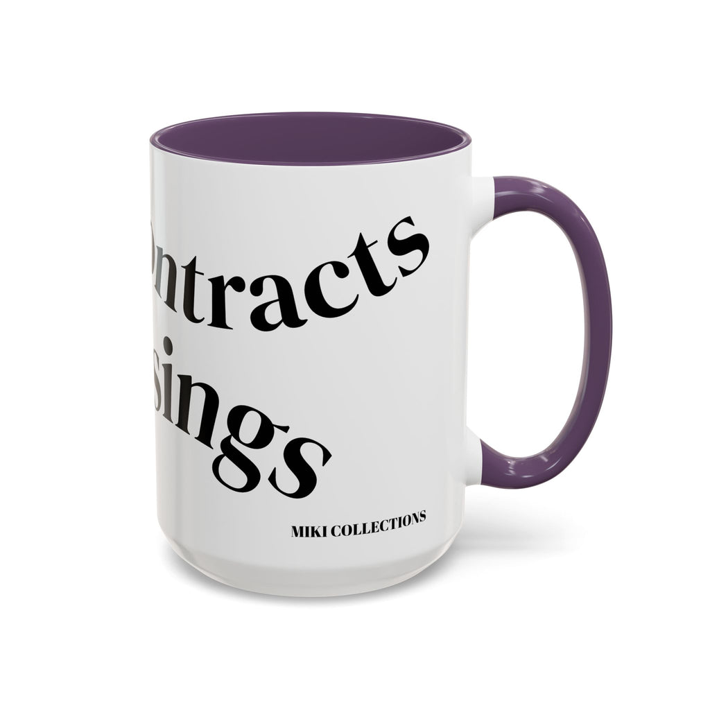 "Coffee.Contracts.Closings" Accent Inspirational Coffee Mug